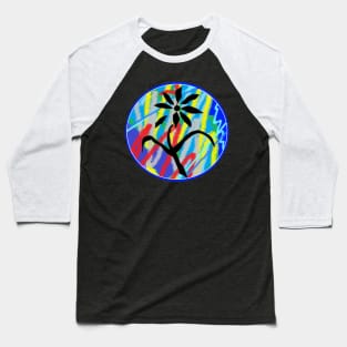 flower graffiti pop Baseball T-Shirt